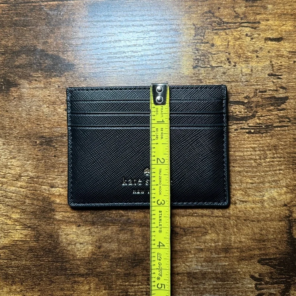 Kate Spade Black Card Holder With Gold Accents